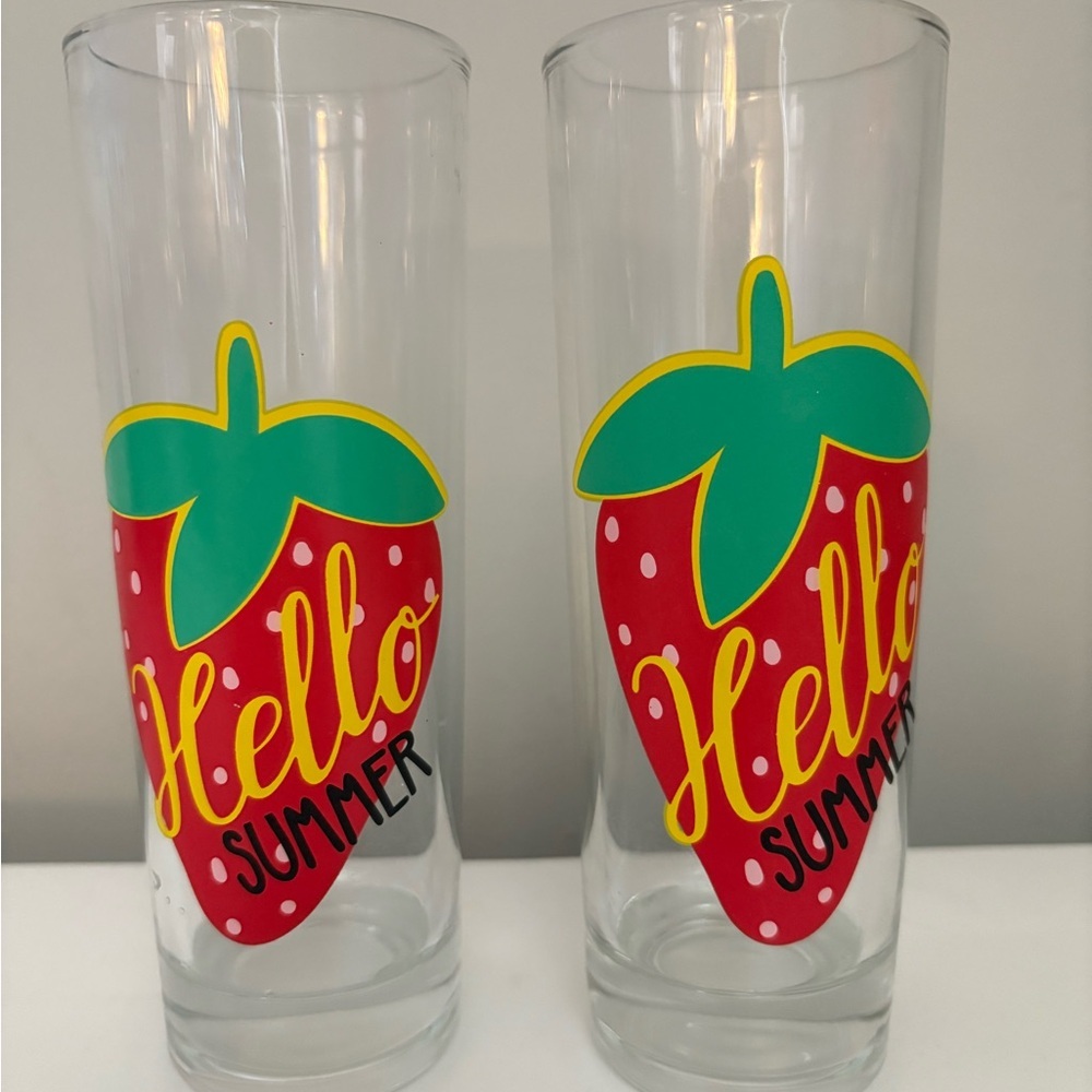 Vintage Strawberry Hello Summer Glasses​